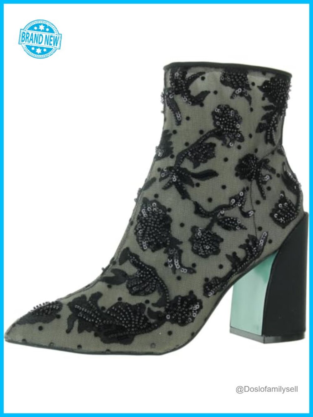 Pointed Toe Kitten Heel Ankle Bootie with Synthetic Upper